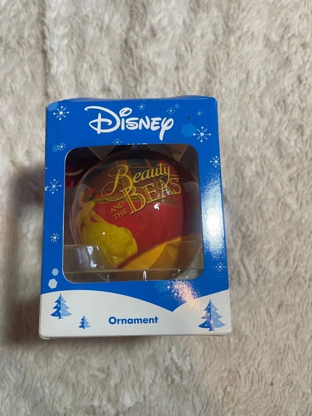 Disney Beauty and the Beast Red and Yellow Holiday Ornament